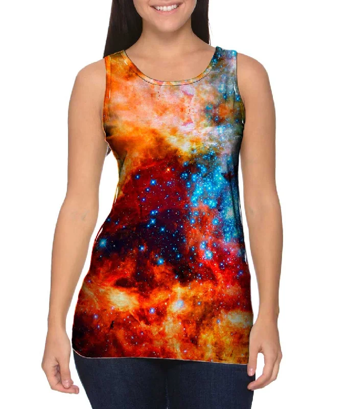Women's Spaghetti Strap Tank Tops with Geometric PatternsSpace Star Shine R136 Hst
