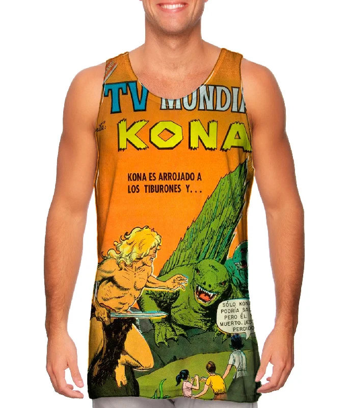 Mock Neck Women's Performance Tank Tops for CyclingSpanish Kona Comic Retro