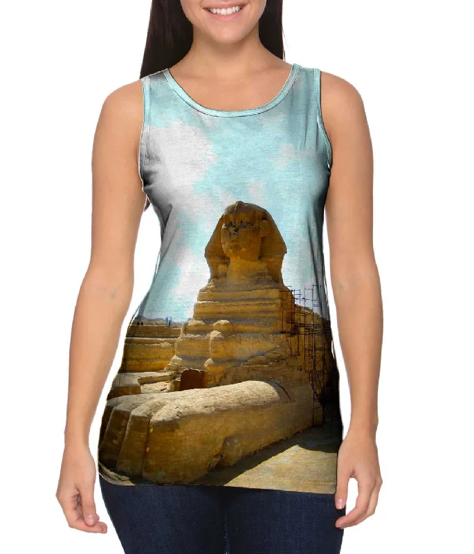 Plus Size Women's Side - Slit Tank Tops in Metallic ShadesSphinx Solo Egypt
