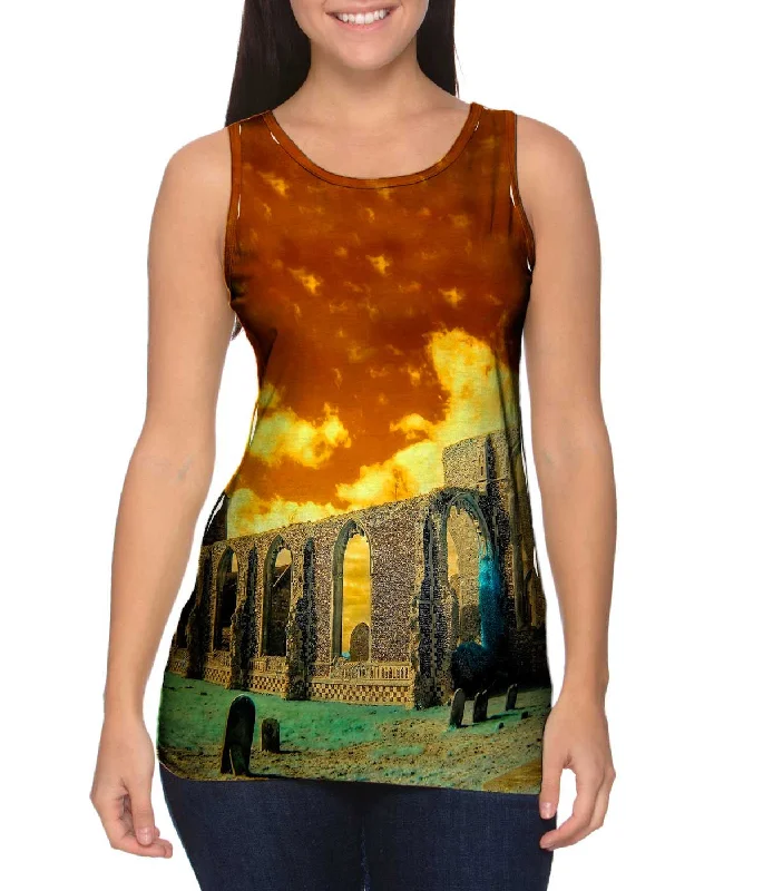 Women's Spaghetti Strap Tank Tops with Geometric PatternsSt Andrew Church