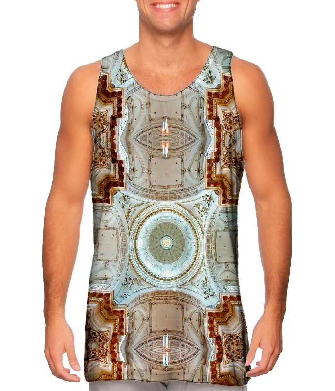 Plus Size Women's Side - Slit Tank Tops in Metallic ShadesSt Aubin Cathedral Belgium