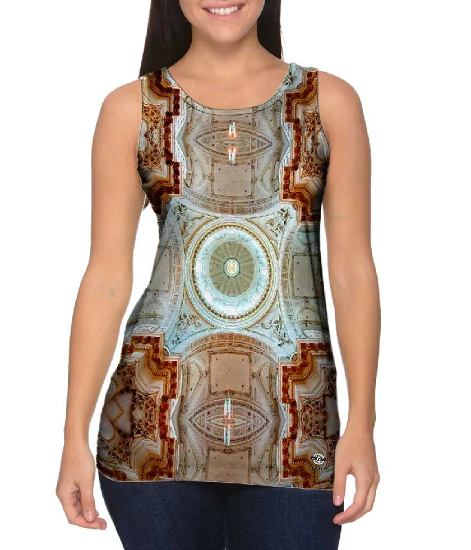 Crew Neck Women's Sustainable Tank Tops Made from Recycled MaterialsSt Aubin Cathedral Belgium Crew Neck Women's Sustainable Tank Tops Made from Recycled MaterialsSt Aubin Cathedral Belgium