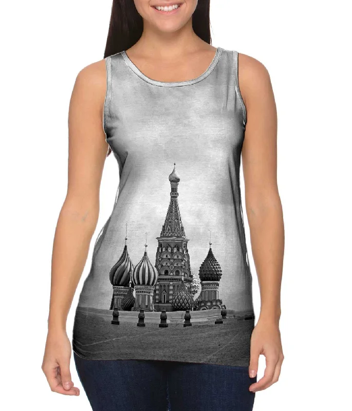 Women's Cropped Tank Tops with Vintage Band LogosSt Basils Cathedral