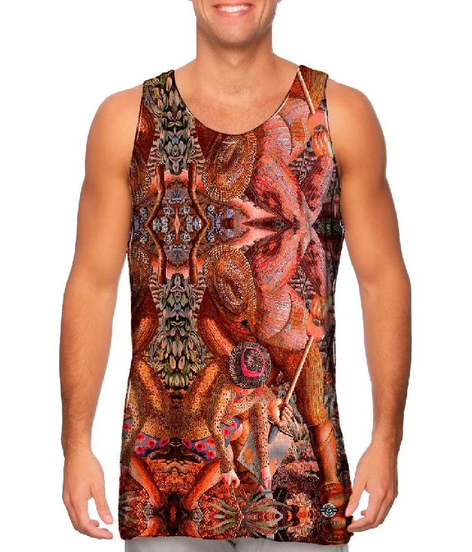 Women's Button - Down Tank Tops in Striped PatternsStanley Spencer - "Apple Gatherers" (1913) Women's Button - Down Tank Tops in Striped PatternsStanley Spencer - "Apple Gatherers" (1913)