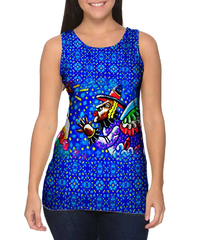Plus Size Women's Criss - Cross Back Tank Tops in Neon ColorsStar Fairy