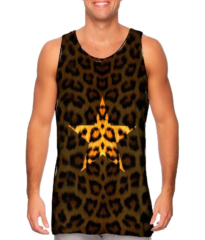 Halter Neck Women's Modal Blend Tank Tops for ComfortStar Leopard Animal Skin