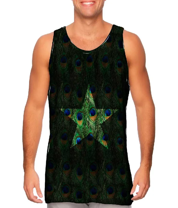 Crew Neck Women's Sustainable Tank Tops Made from Recycled MaterialsStar Peacock Animal Skin Crew Neck Women's Sustainable Tank Tops Made from Recycled MaterialsStar Peacock Animal Skin