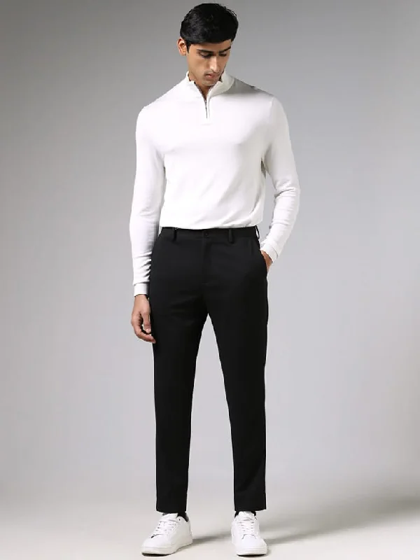 Jeanette Women Shorts with a Soft and Comfortable FeelWES Formals Off White Slim-Fit High-Top Zipper Sweater Jeanette Women Shorts with a Soft and Comfortable FeelWES Formals Off White Slim-Fit High-Top Zipper Sweater
