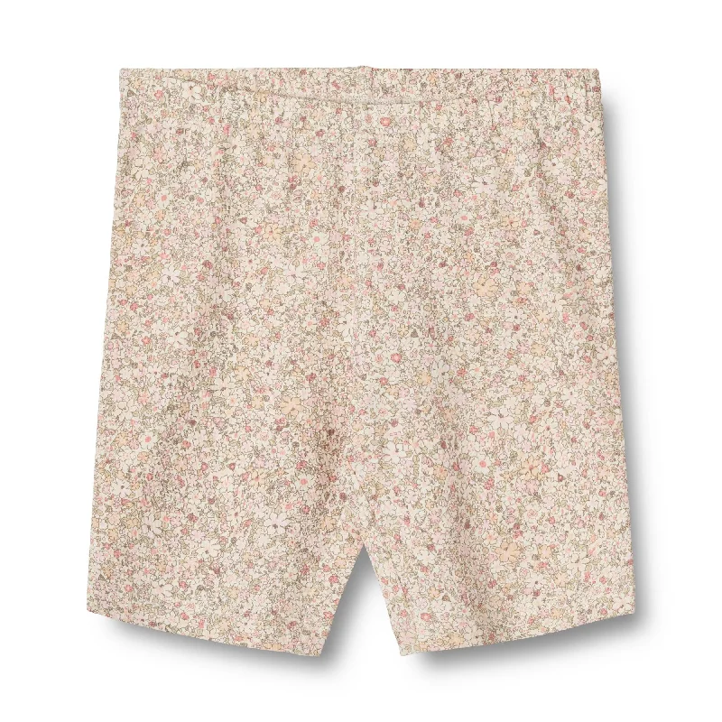 Stretchable Women Shorts for Maximum MobilityWheat Cream Flower Meadow Bike Shorts Anne