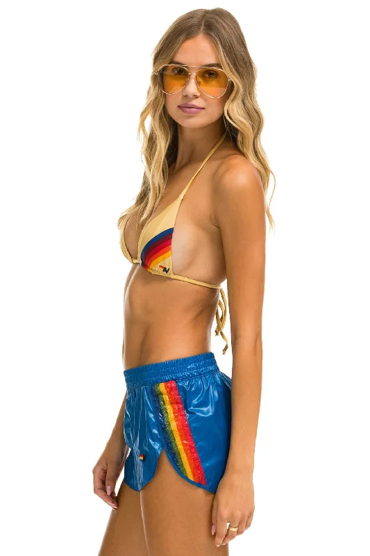 Tie - Waist Women Shorts for a Customizable Fit5 STRIPE NYLON JOGGER SHORT - SNORKEL BLUE Tie - Waist Women Shorts for a Customizable Fit5 STRIPE NYLON JOGGER SHORT - SNORKEL BLUE