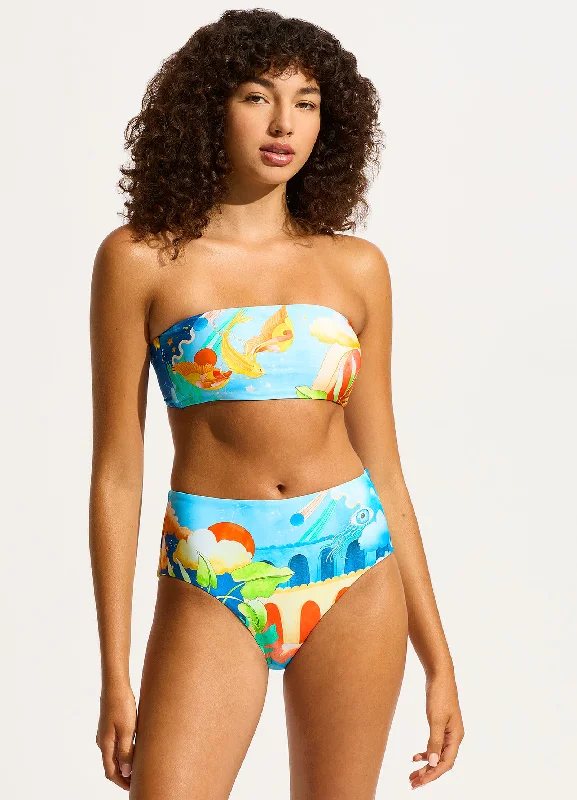 Push - up bikini top to enhance the bust for a confident beach appearanceAquarius High Waisted Bikini Bottom - Turquoise Push - up bikini top to enhance the bust for a confident beach appearanceAquarius High Waisted Bikini Bottom - Turquoise