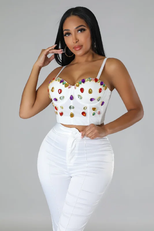 Sleeveless Bodysuits for a Cool and Casual Summer LookBejeweled Baby Top
