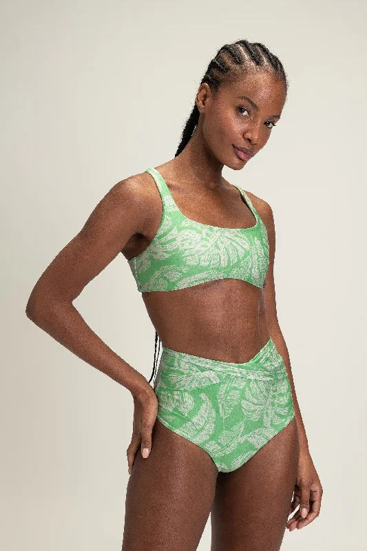 String bikini for a minimalistic and sexy beach styleCross Palm Bandeau Bikini Top