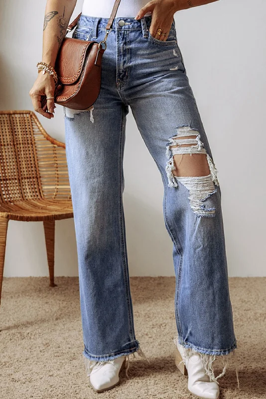 Neon Bodysuits to Stand Out at PartiesDistressed Straight Leg Jeans with Pockets