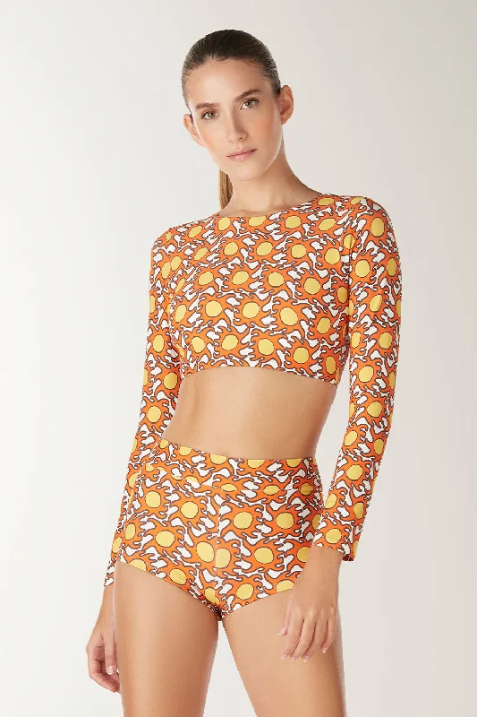 Lace - trimmed bikini for an elegant and romantic touchGolden Hour Surf Kind Top