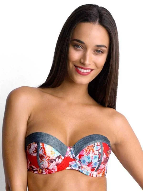 Ruched bikini with fabric gathers for a slimming effectGYP3170 Gypset Balconette Bra - Isola