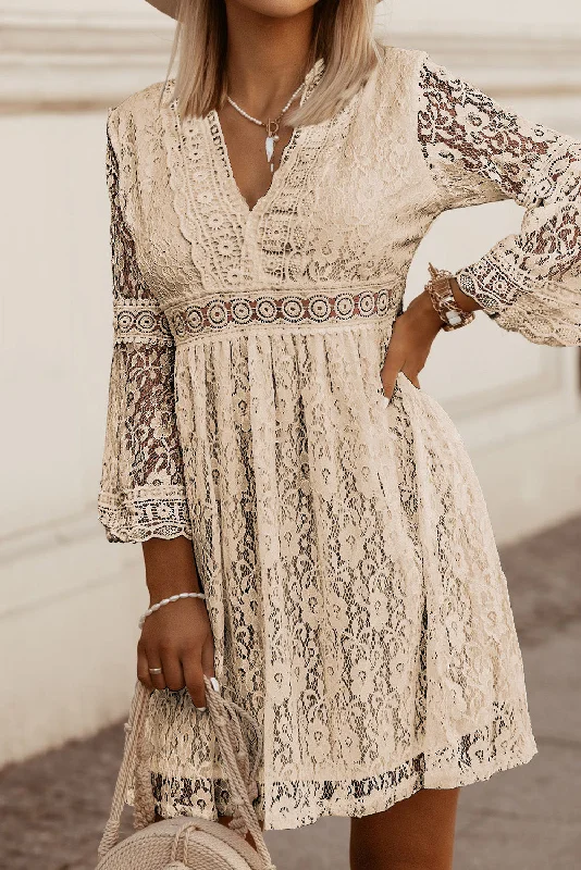High - Neck Bodysuits for a Modest and Sophisticated LookLace V-Neck Three-Quarter Sleeve Dress High - Neck Bodysuits for a Modest and Sophisticated LookLace V-Neck Three-Quarter Sleeve Dress