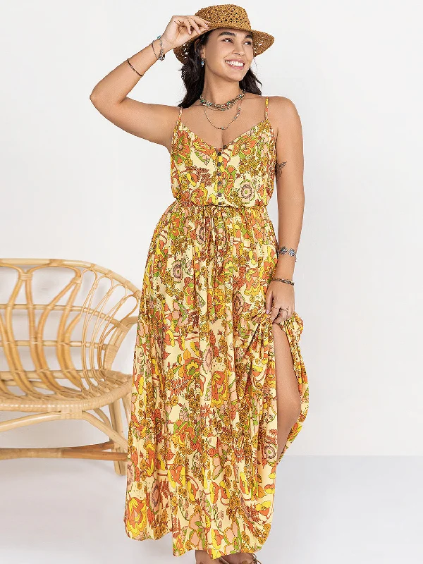 Maternity Bodysuits for Expecting Mothers' ComfortPlus Size Printed V-Neck Maxi Cami Dress Maternity Bodysuits for Expecting Mothers' ComfortPlus Size Printed V-Neck Maxi Cami Dress