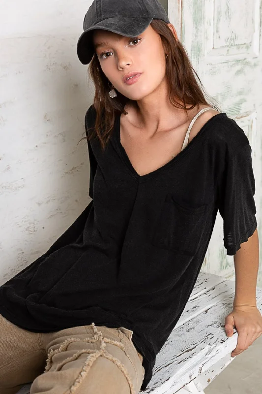 Maternity Bodysuits for Expecting Mothers' ComfortPOL V-Neck Short Sleeve T-Shirt