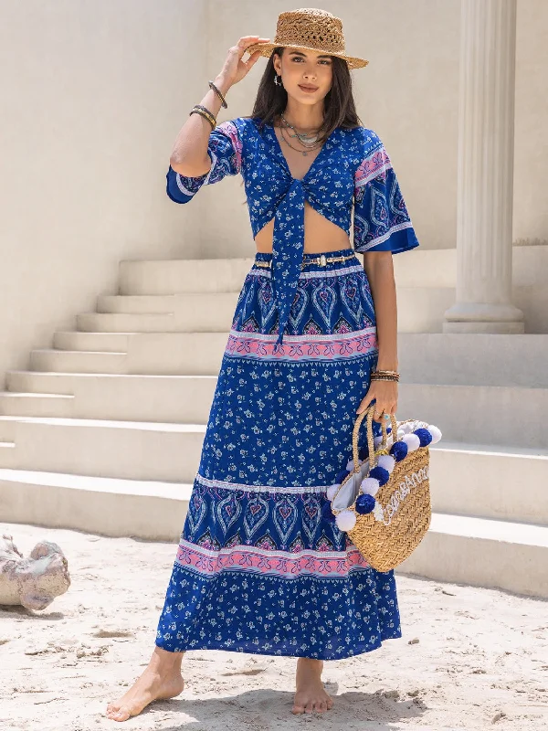 Sleeveless Bodysuits for a Cool and Casual Summer LookPrinted Flutter Sleeve Top and Skirt Set Sleeveless Bodysuits for a Cool and Casual Summer LookPrinted Flutter Sleeve Top and Skirt Set