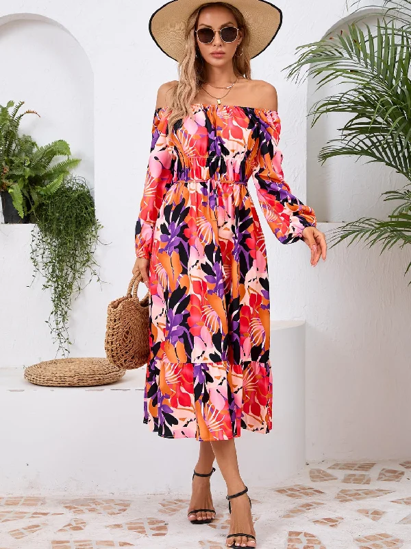 Thermal Bodysuits for Extra Warmth in WinterPrinted Long Sleeve Midi Dress