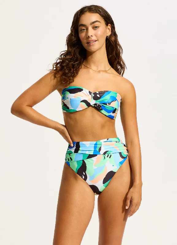 Convertible bikini that can be worn in multiple styles for versatilityRio High Waist Wrap Front Bikini Bottom - Jade Convertible bikini that can be worn in multiple styles for versatilityRio High Waist Wrap Front Bikini Bottom - Jade