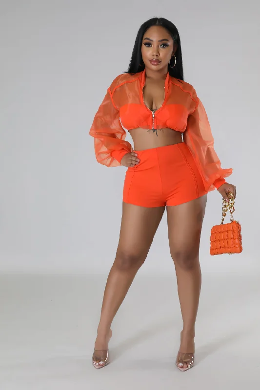 Crop Bodysuits to Pair with High - Waisted BottomsRooftop Babe Short Set