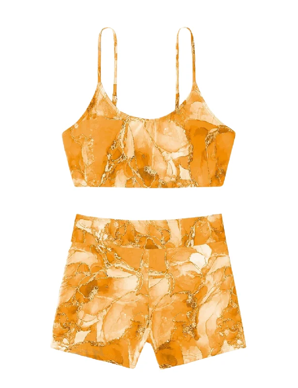 UV - protection bikini for safe sun exposure during beach daysSunny Marble Bikini Shorts Set UV - protection bikini for safe sun exposure during beach daysSunny Marble Bikini Shorts Set