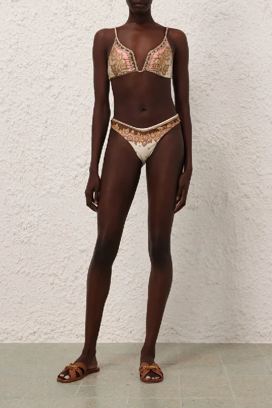 Ruched bikini with fabric gathers for a slimming effectMaxine Plunge Wire Bikini Set